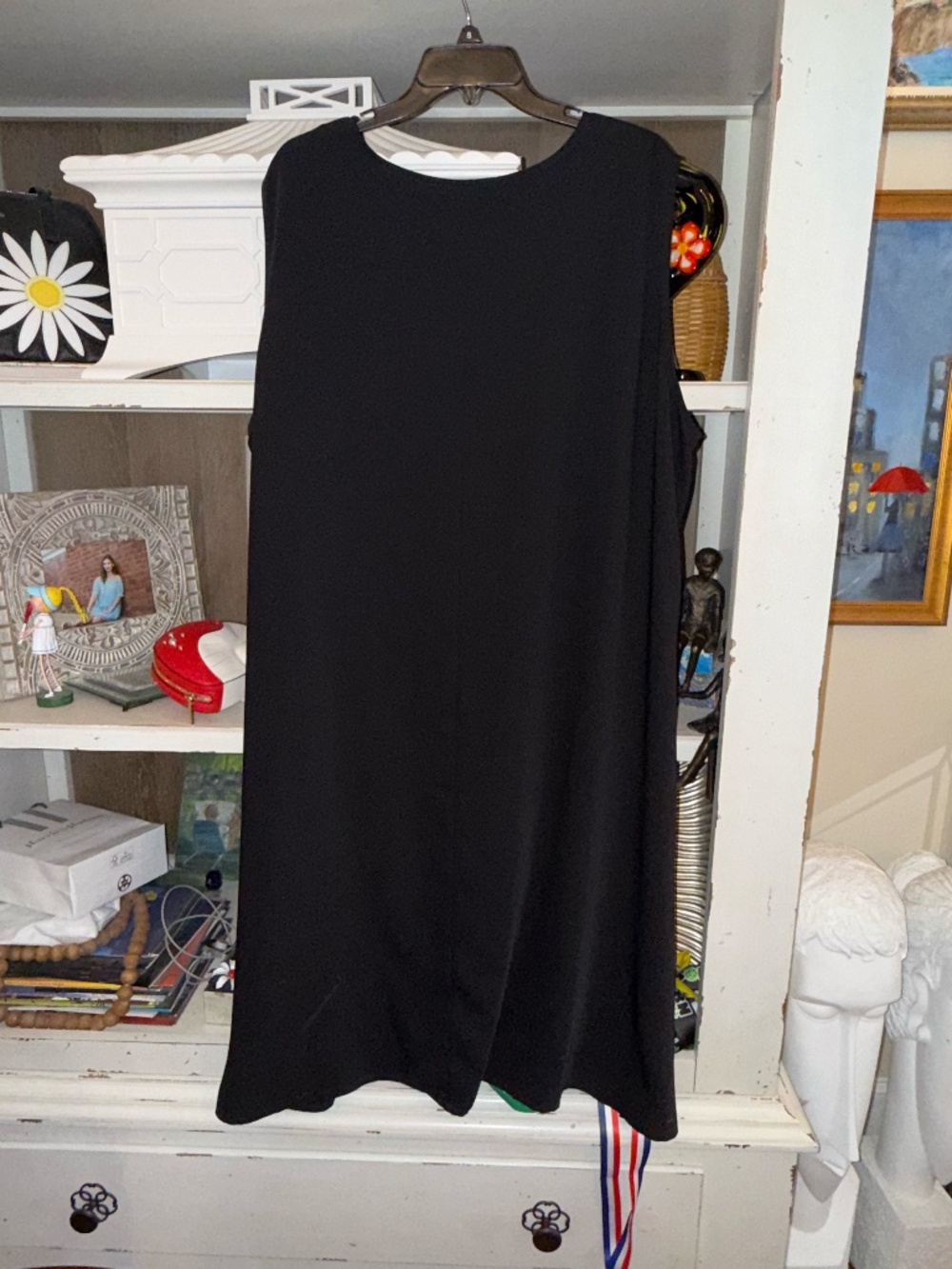 Caroline Rose 3x black scoop neck basic sleeveless dress - Picture 6 of 6